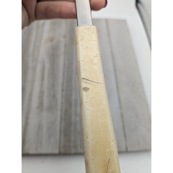 Vintage Kaylan Solid Spatula Flipper 14 1/4" Long Tan Handle - Picture 9 of 11